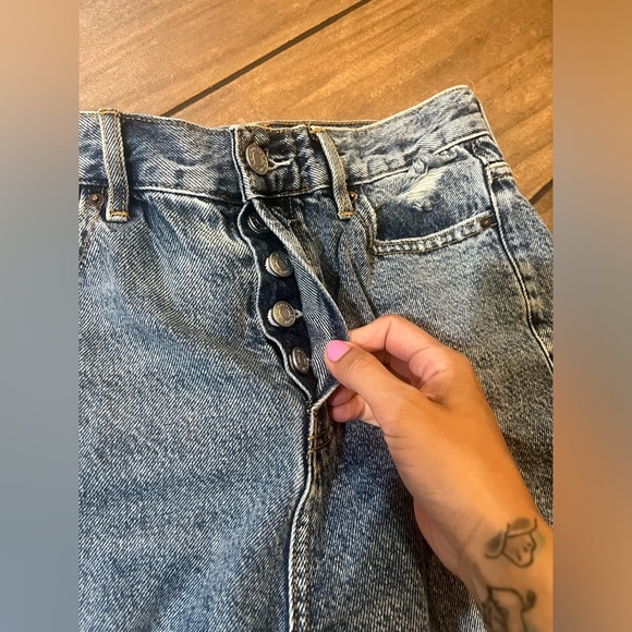 Pacsun distressed high rise straight NWT jeans size 25 - Picture 2 of 4